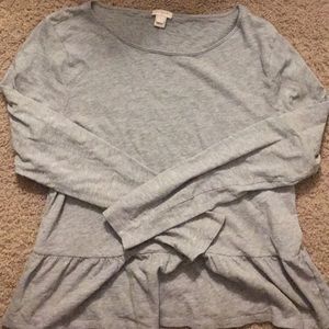 J Crew Cotton Peplum Top